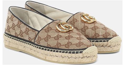 brown gucci espadrilles|Gucci espadrilles wedges.